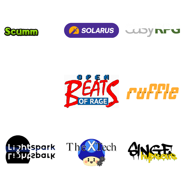 Collage of REG Linux engine logos